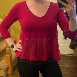 Red French Connection Sweater, size L